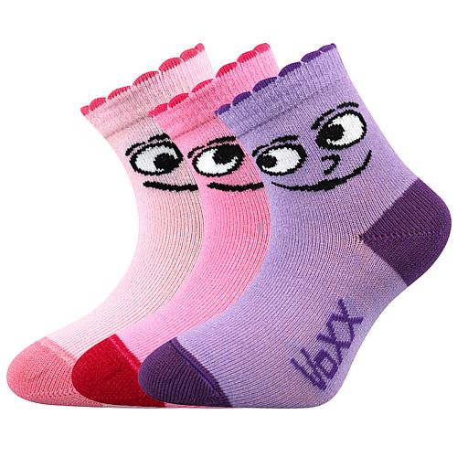 VoXX KUKIK / Dojčenské ponožky so smajlíkom, 3 páry