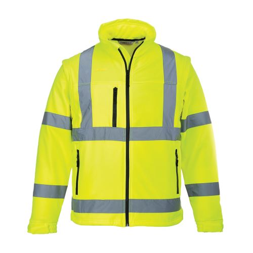 PORTWEST HI-VIS S428 / Reflexná softshelová bunda (3L) 2v1