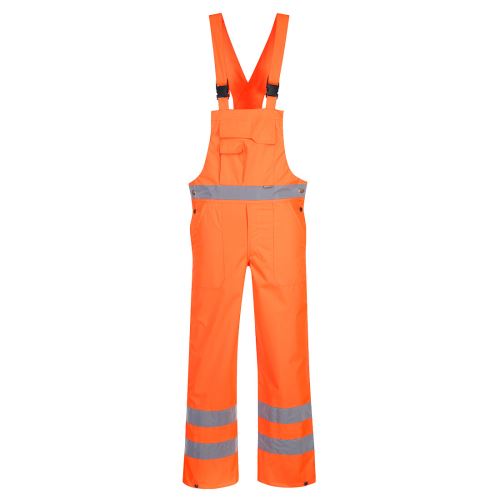 PORTWEST HI-VIS NOHAVICE S388 / Reflexné nohavice s trakmi, vodeodolné