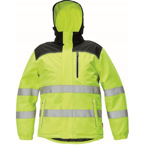 CERVA KNOXFIELD HI-VIS / Zimná reflexná bunda s kapucňou