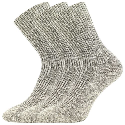 BOMA KLIET / Silné melírované ponožky, jemný medicine lem