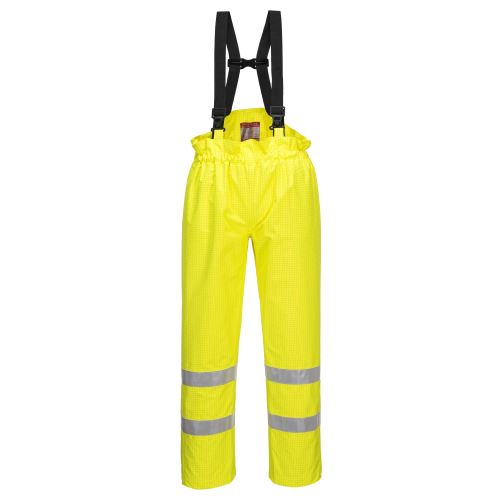 PORTWEST HI-VIS BIZFLAME S780 / Nehorľavé reflexné nohavice do dažďa, antistatické